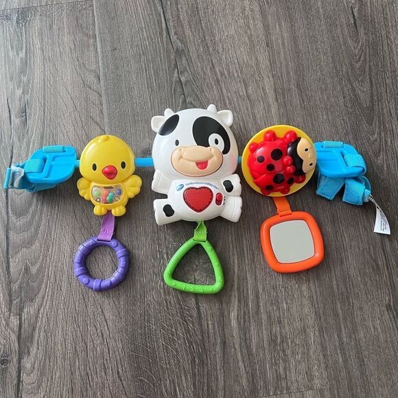 VTech Baby On-the-Moove Activity Bar Developmental Car Seat Toy Sounds Farm - Picture 1 of 5